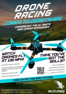 Save the Date: Delta Hawks Drone Race at Derbyshire County Show on June 22, 2025